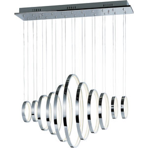 Hoops LED LED 32 inch Polished Chrome Linear Pendant Ceiling Light