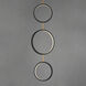 Hoopla LED 15.75 inch Black and Gold Multi-Light Pendant Ceiling Light in Black/Gold