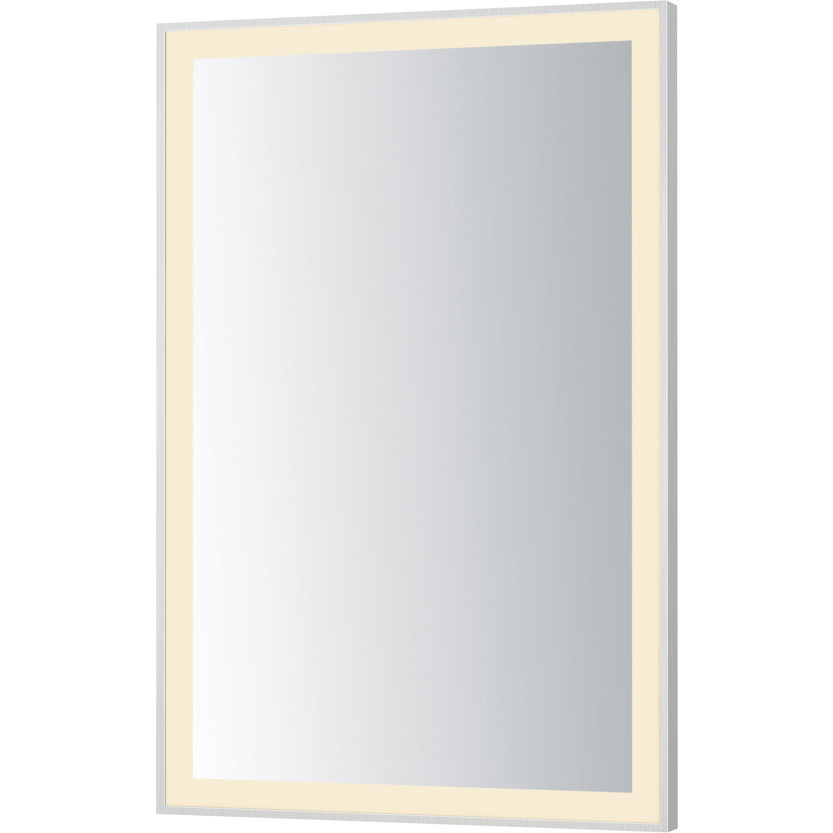 Framed 36 X 24 inch Satin Nickel LED Mirror