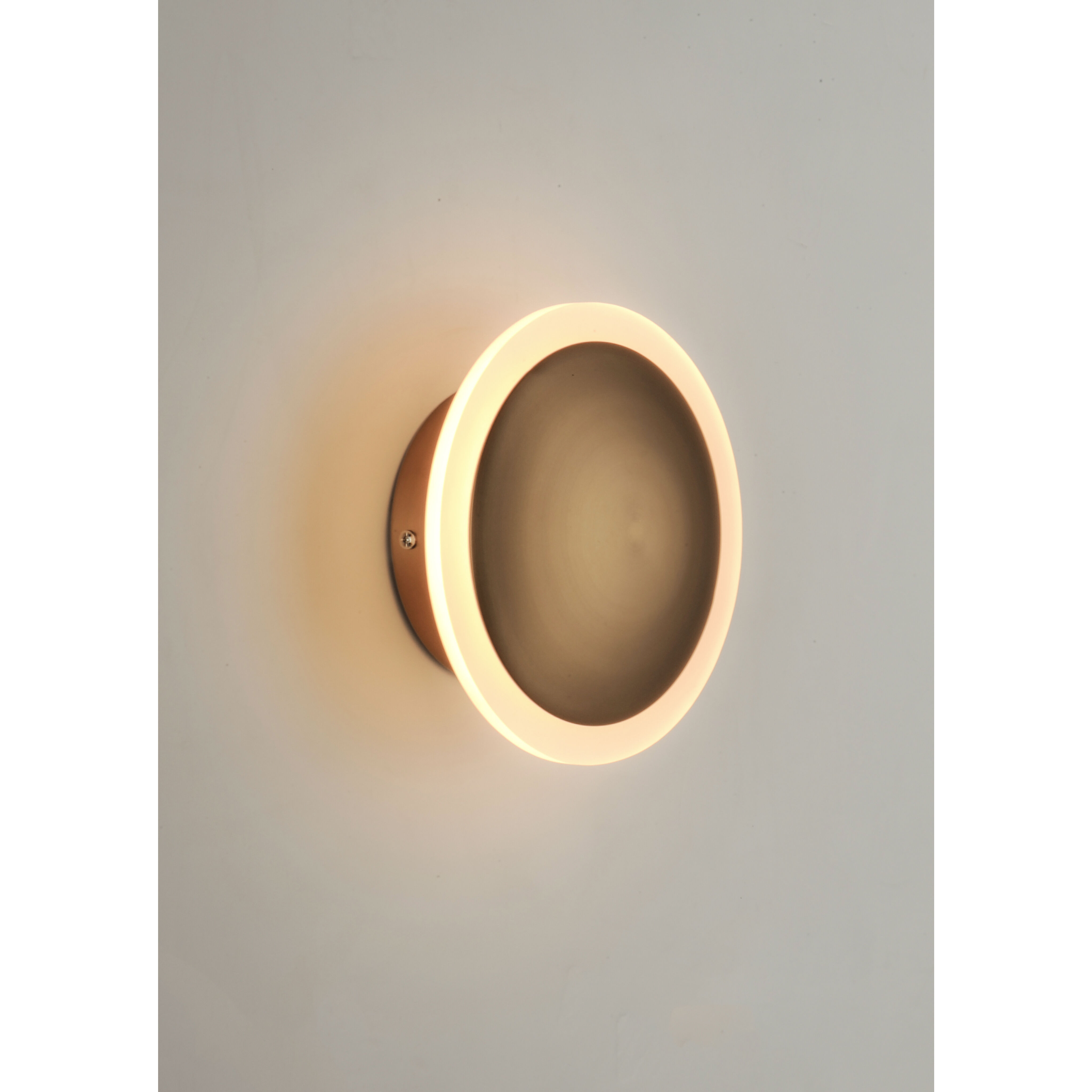 Saucer LED 7 inch Black and Gold ADA Wall Sconce Wall Light
