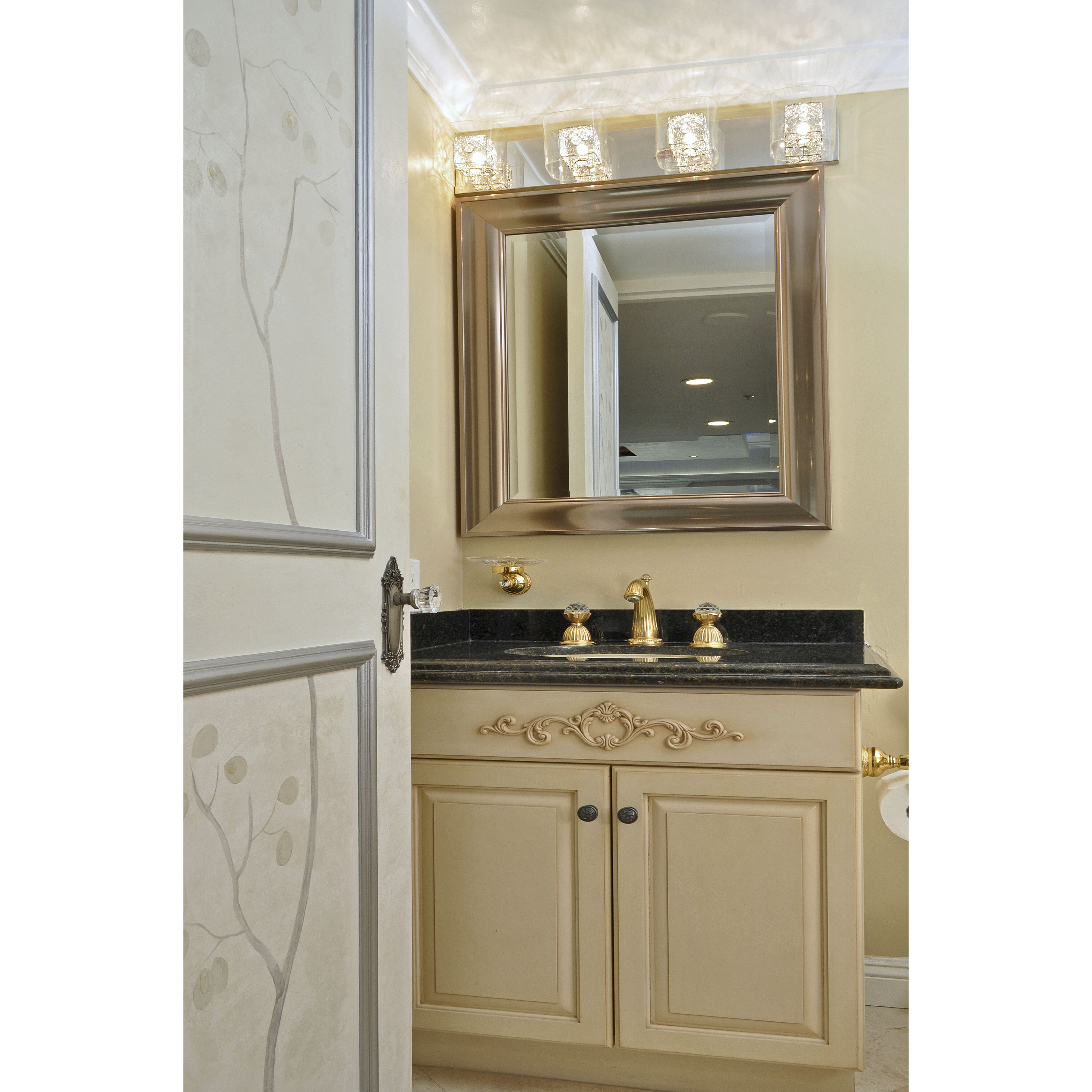 Gem 4 Light 31 inch Polished Chrome Bath Light Wall Light in 31 in.