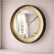 Floating 23.5 X 23.5 inch Gold Leaf and Black LED Wall Mirror