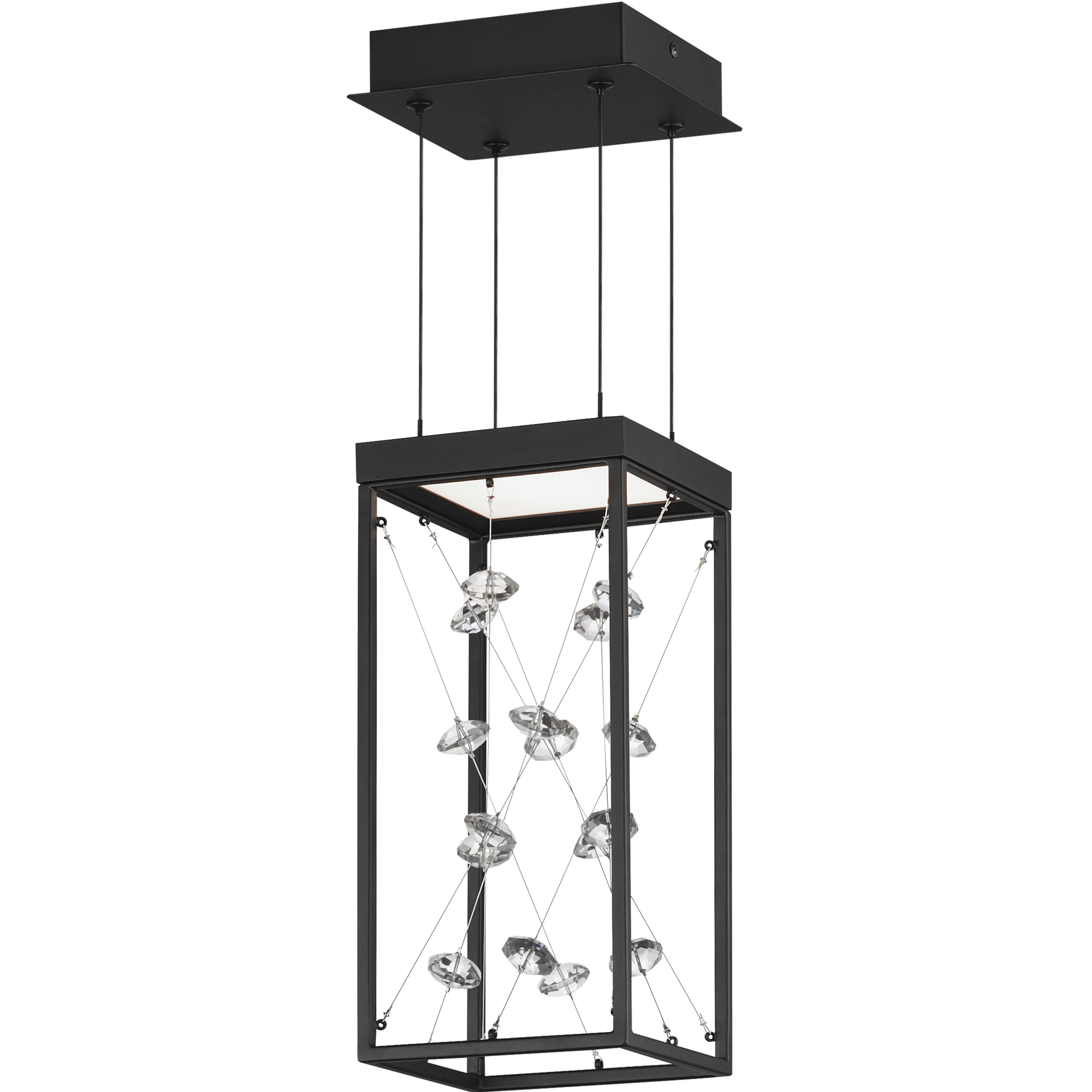 Entanglement LED 6 inch Black Single Pendant Ceiling Light