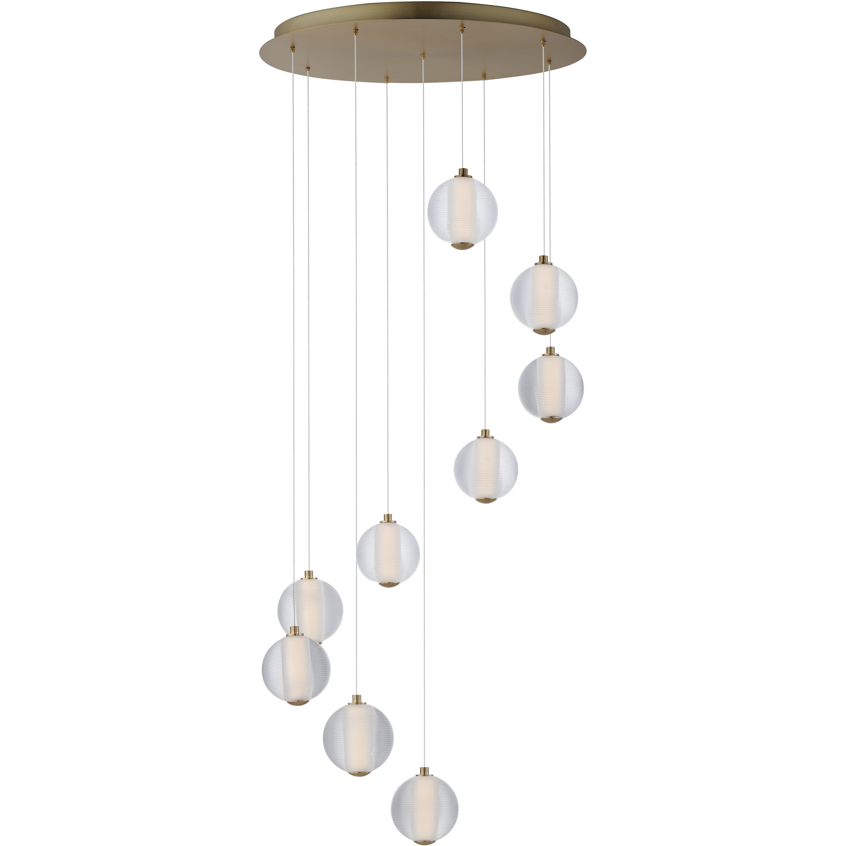 Rhythm LED 21.75 inch Gold Multi-Light Pendant Ceiling Light