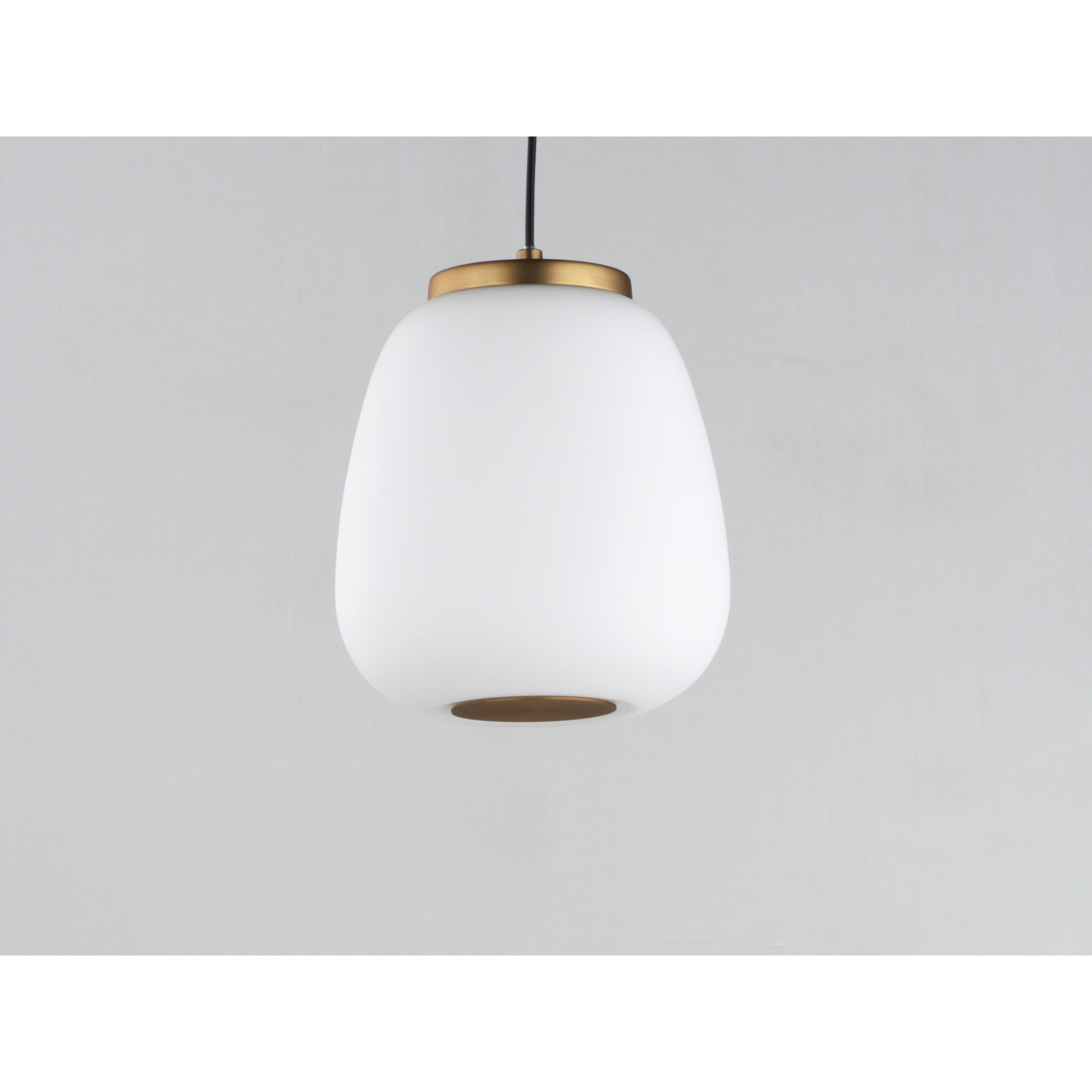 Soji LED 7 inch Black and Gold Single Pendant Ceiling Light