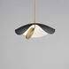 Carmen LED 16.5 inch Black and Gold Single Pendant Ceiling Light in Black/Gold