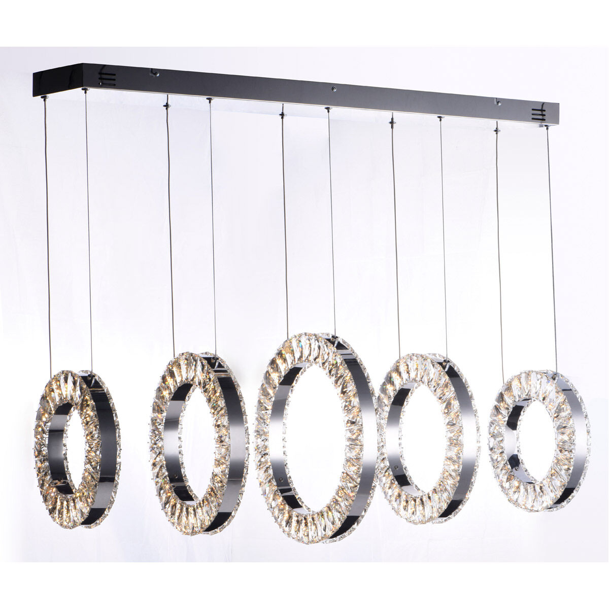 Charm LED 37.25 inch Polished Chrome Linear Pendant Ceiling Light