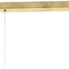 Travertine LED 53.75 inch Travertine and Gold Linear Pendant Ceiling Light