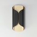 Folio LED 13.75 inch Black and Gold Outdoor Wall Mount in Black/Gold