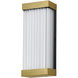Acropolis LED 14 inch Natural Aged Brass Outdoor Wall Mount
