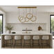 Tether LED 7.75 inch Natural Aged Brass Multi-Light Pendant Ceiling Light