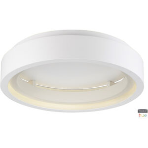 iCorona LED 24 inch Matte White Flush Mount Chandelier Ceiling Light