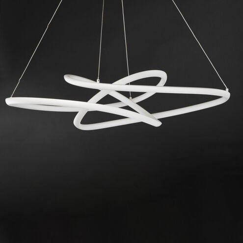Twisted LED 26.25 inch Matte White Single Pendant Ceiling Light