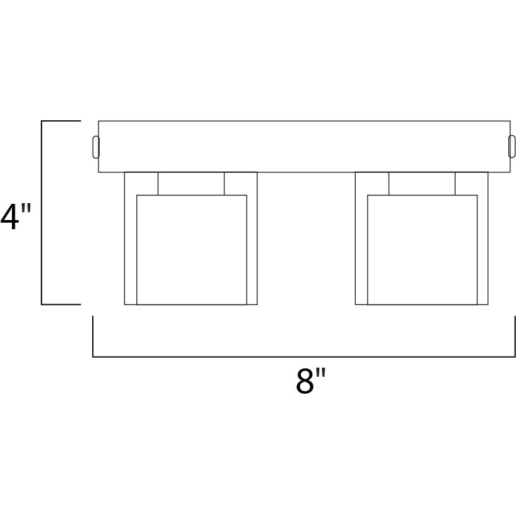 Blocs LED LED 8 inch Polished Chrome Flush Mount Ceiling Light