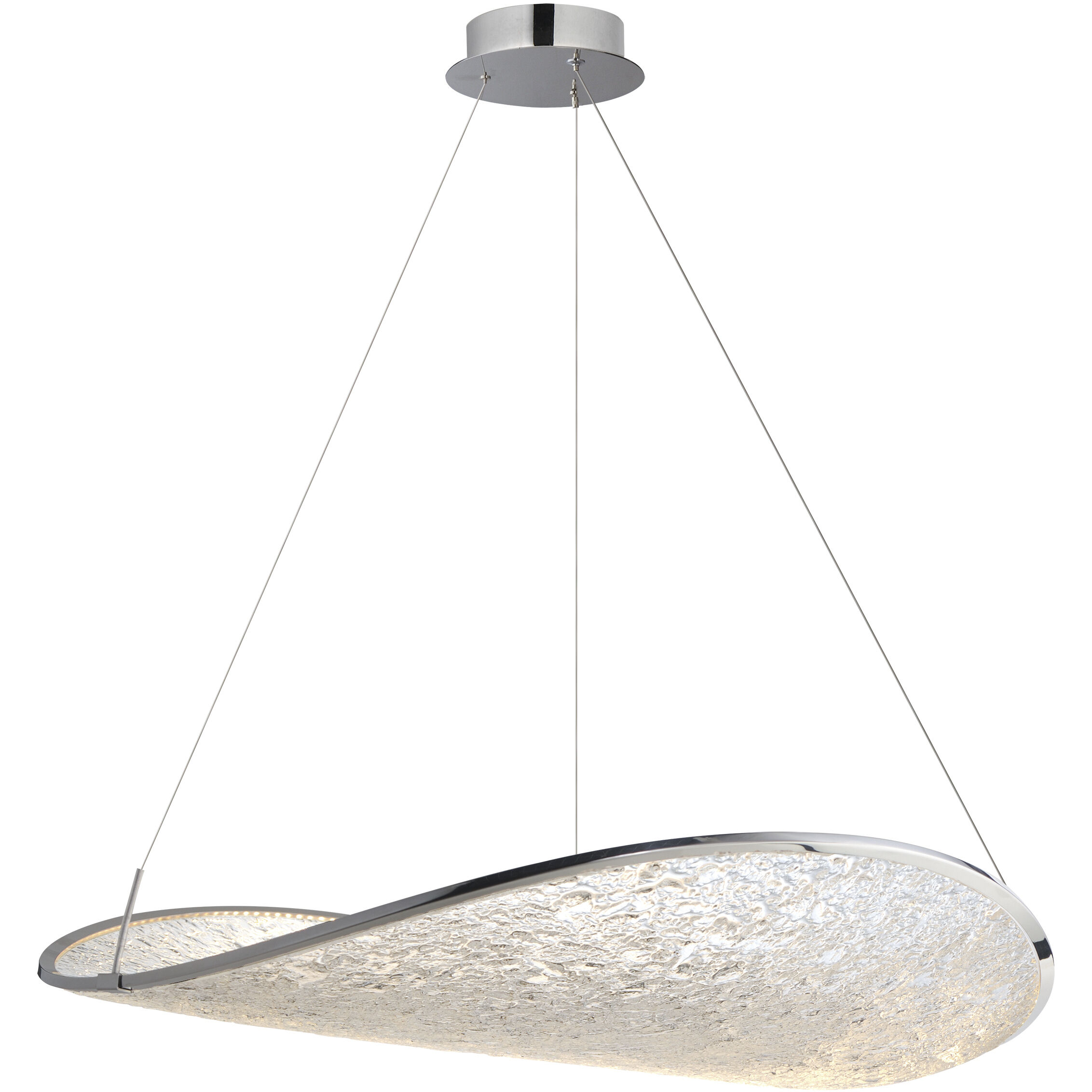 Moonscapes LED 22.5 inch Polished Chrome Single Pendant Ceiling Light