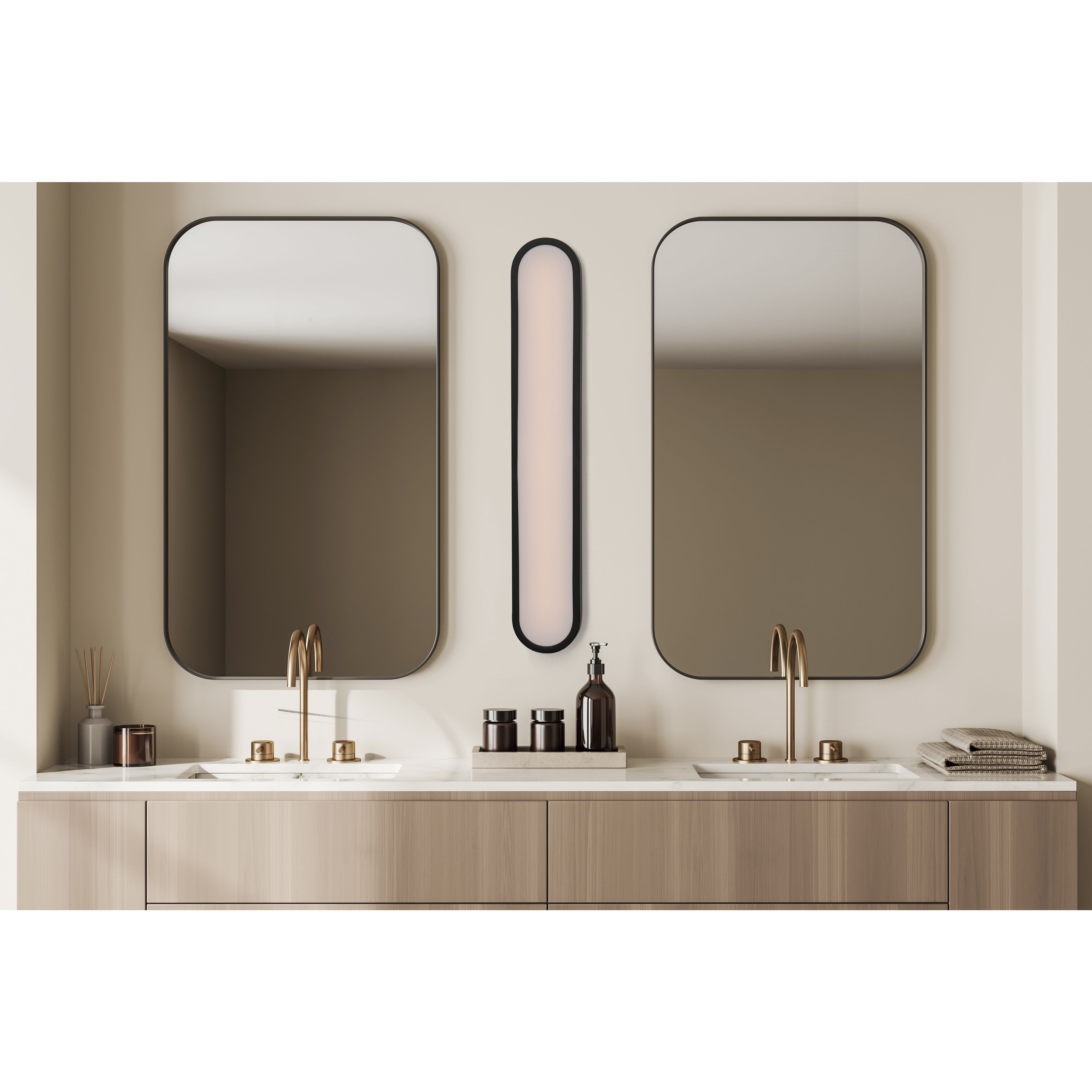 Latitude LED 30 inch Black Bath Vanity Light Wall Light