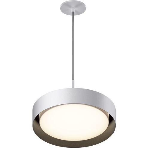 Echo LED 16 inch White and Black Single Pendant Ceiling Light in White/Black