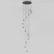 Dewdrop LED 33.75 inch Black Multi-Light Pendant Ceiling Light