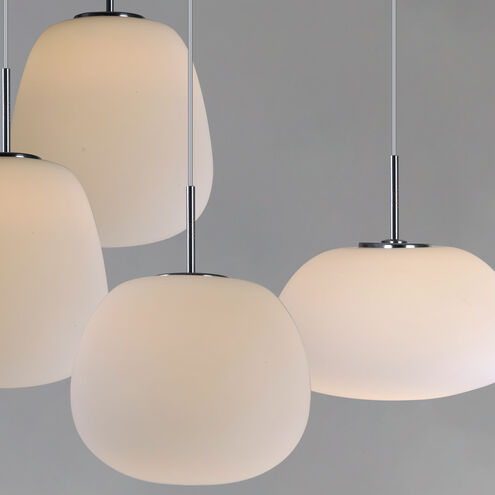 Puffs LED 11.8 inch White Multi-Light Pendant Ceiling Light