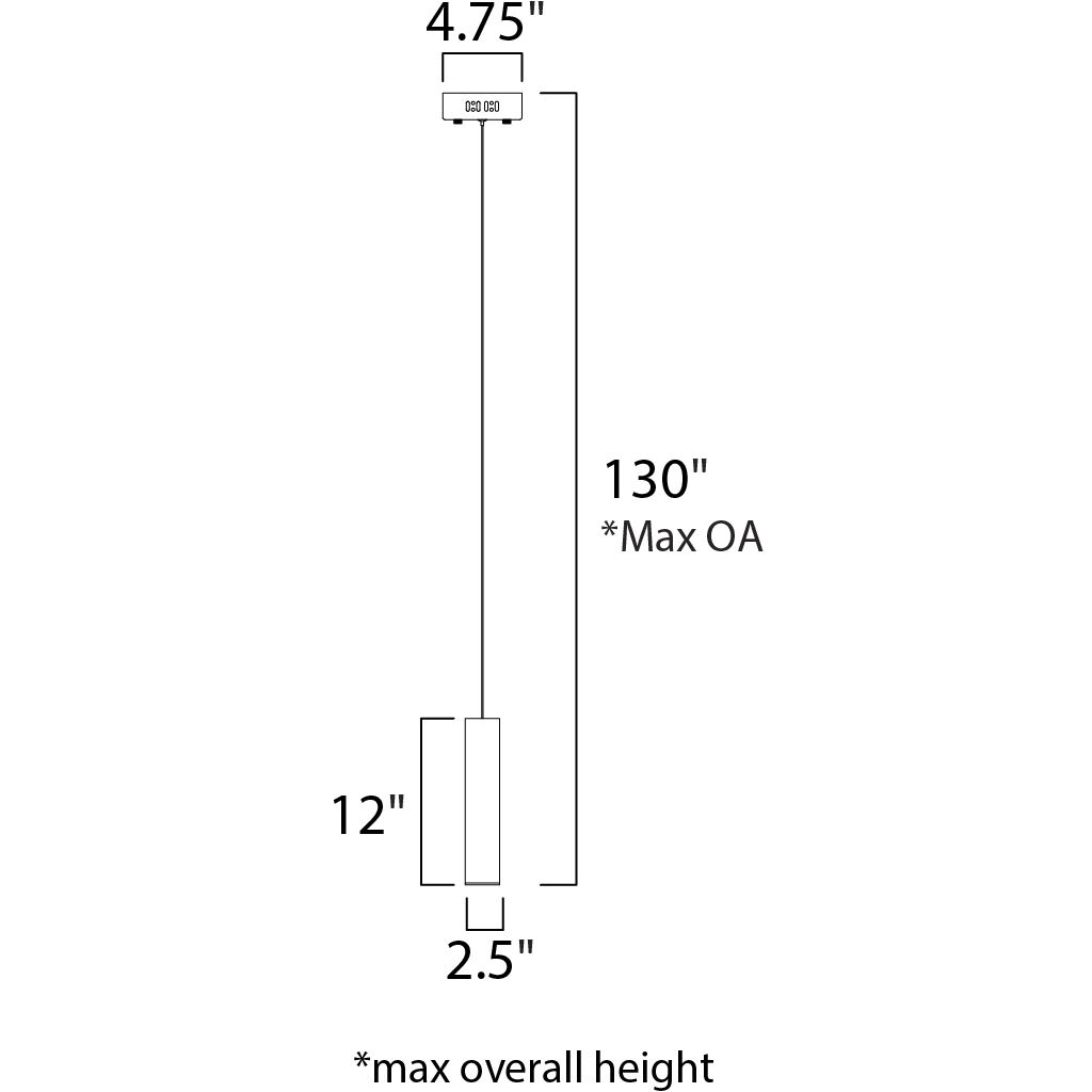 Flute LED 2.5 inch Polished Chrome Mini Pendant Ceiling Light