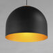 Foster LED 19.75 inch Black and Gold Single Pendant Ceiling Light in Black/Gold