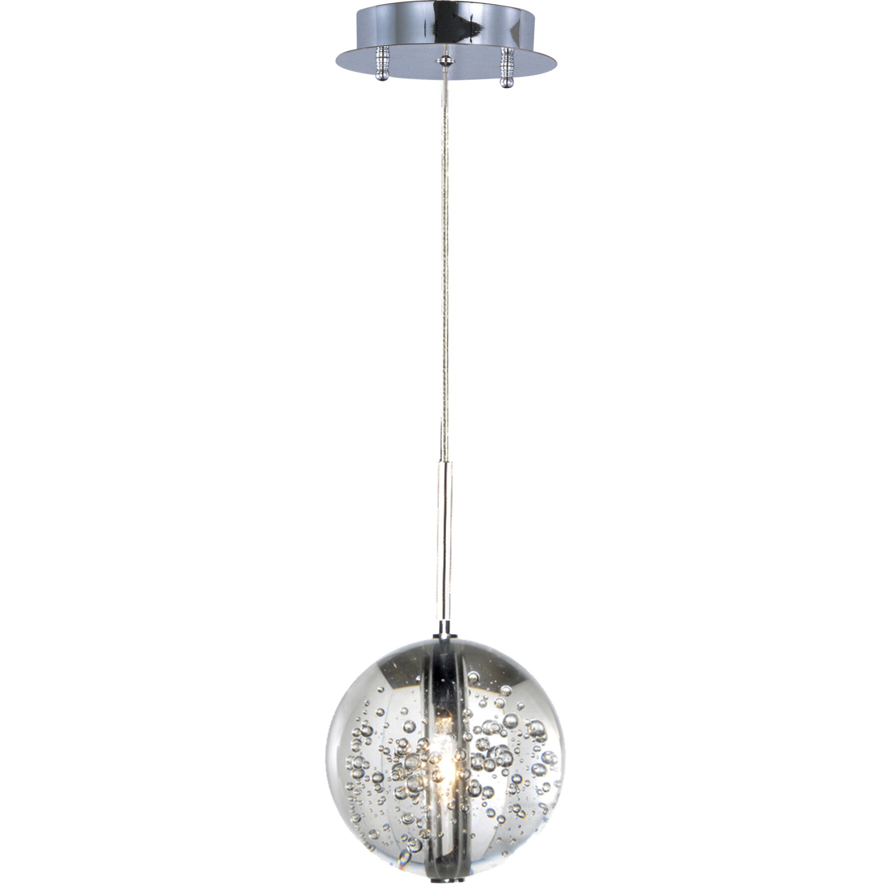 Orb 1 Light 4.5 inch Polished Chrome Single Pendant Ceiling Light