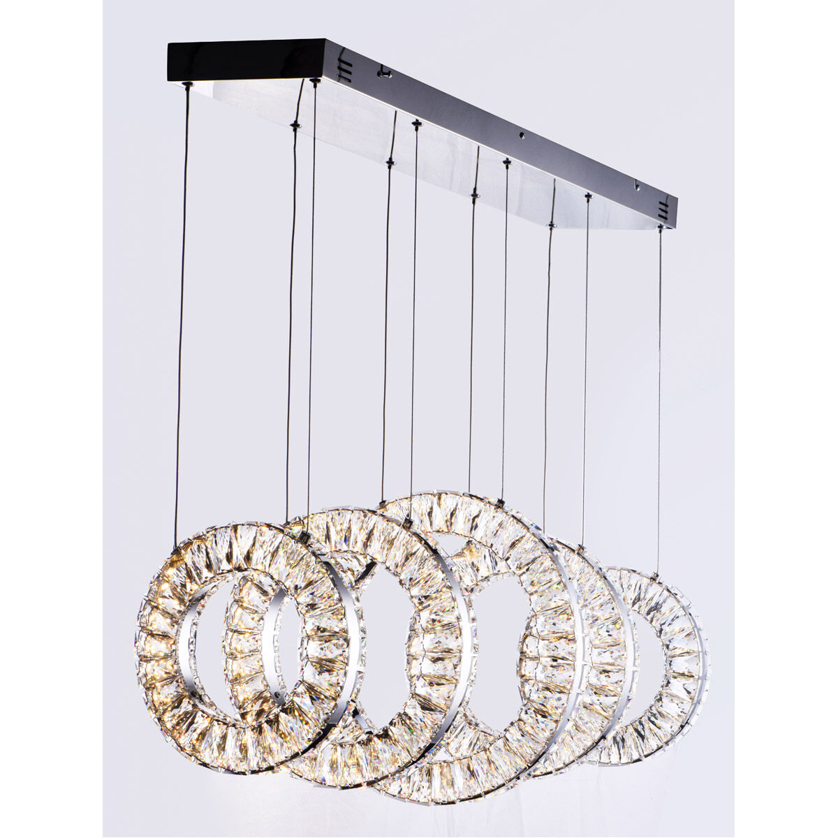 Charm LED 37.25 inch Polished Chrome Linear Pendant Ceiling Light