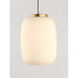Soji LED 7 inch Black and Gold Single Pendant Ceiling Light