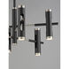 Ambit LED 32.25 inch Black and Satin Nickel Multi-Light Pendant Ceiling Light