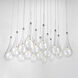 Larmes LED LED 24.5 inch Polished Chrome Multi-Light Pendant Ceiling Light