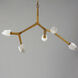 Blossom LED 35.75 inch Natural Aged Brass Multi-Light Pendant Ceiling Light