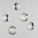 Pulse LED 15 inch Polished Chrome Multi-Light Pendant Ceiling Light