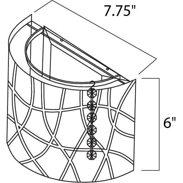 Inca Wall Sconce Wall Light in Polished Chrome, Clear/White