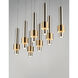 Reveal LED 10 inch Satin Nickel and Satin Brass Multi-Light Pendant Ceiling Light