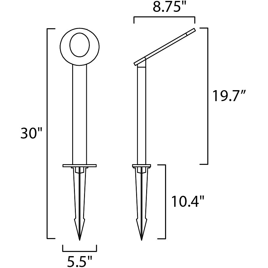 Alumilux Pathway 12 1 watt Satin Aluminum Outdoor Pathway Light