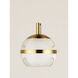 Swank LED 19 inch Natural Aged Brass Multi-Light Pendant Ceiling Light