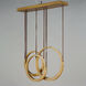 Tether LED 9 inch Natural Aged Brass Multi-Light Pendant Ceiling Light