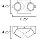 Embrace LED 4.75 inch Black Semi-Flush Mount Ceiling Light