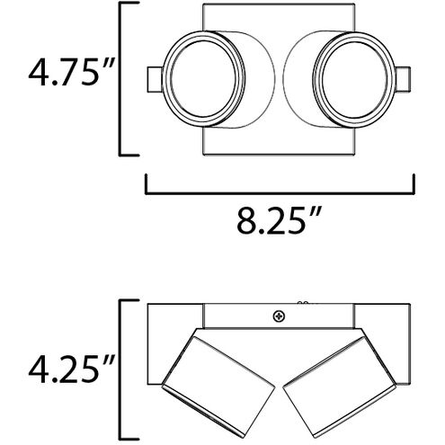 Embrace LED 4.75 inch Black Semi-Flush Mount Ceiling Light