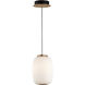 Soji LED 7 inch Black and Gold Single Pendant Ceiling Light