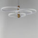 Hoopla LED 29.5 inch White and Gold Single Pendant Ceiling Light in White/Gold
