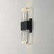 Rune LED 12 inch Black Outdoor Wall Sconce