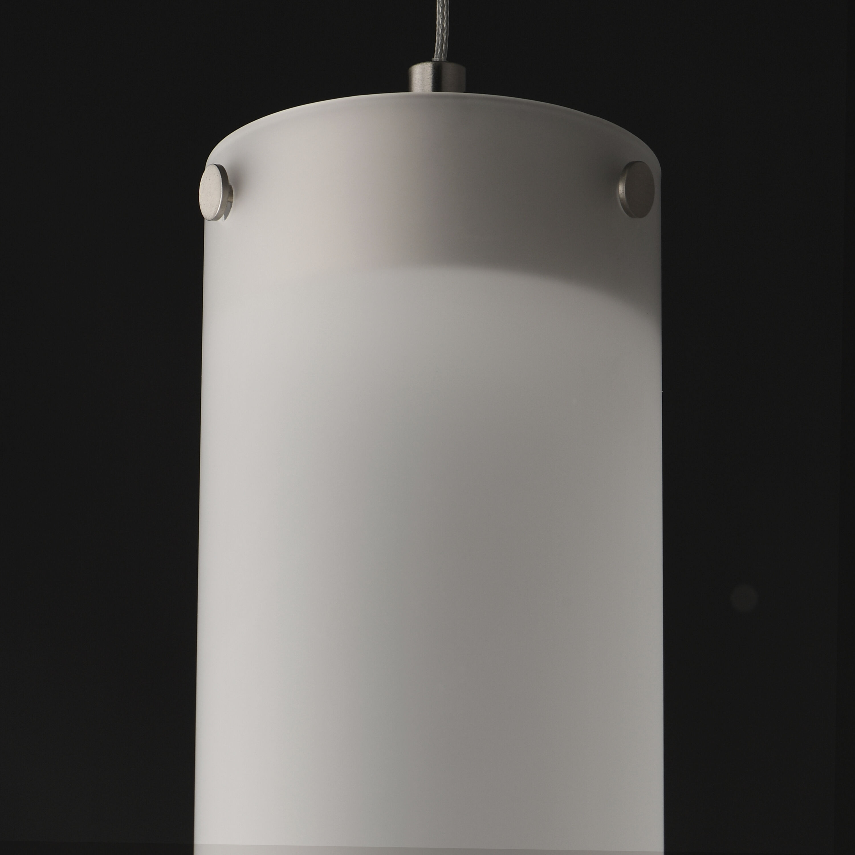 Highball LED 4.25 inch Satin Nickel Mini Pendant Ceiling Light in Translucent Frost