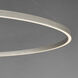 Groove 5CCT LED 60 inch Brushed Aluminum Ring Pendant Ceiling Light