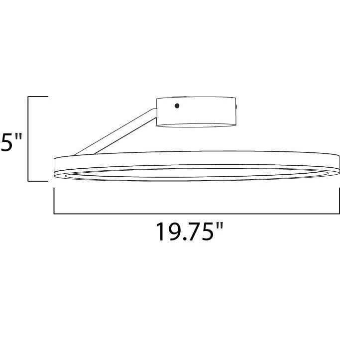 Cirque LED 19.75 inch Matte White Flush Mount Ceiling Light