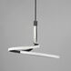 Serpentine LED 24.75 inch Black Single Pendant Ceiling Light