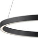 Groove 5CCT LED 24 inch Black Single Pendant Ceiling Light