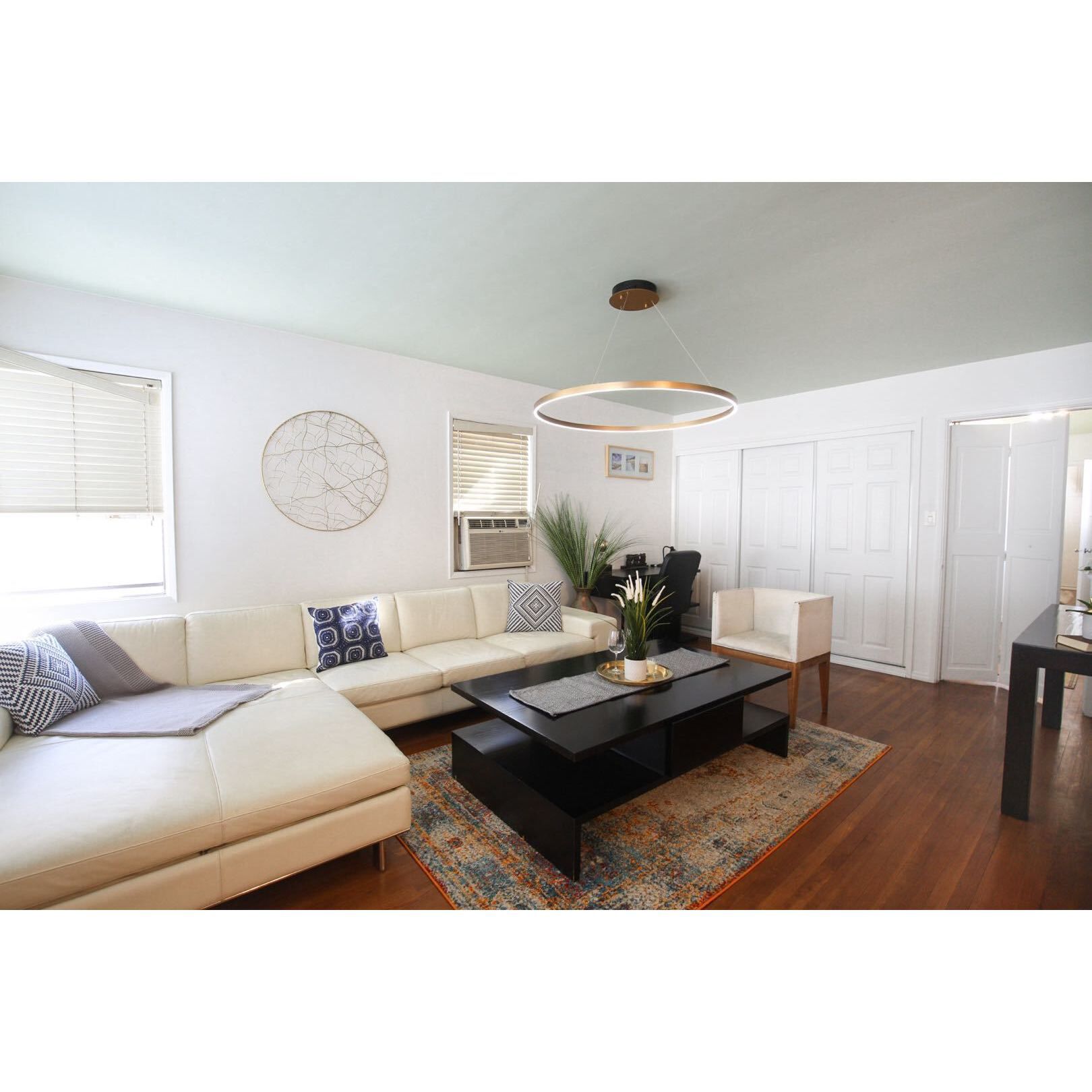 Groove LED 31.5 inch Gold Single Pendant Ceiling Light