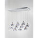 Swank LED 12.5 inch Polished Chrome Multi-Light Pendant Ceiling Light