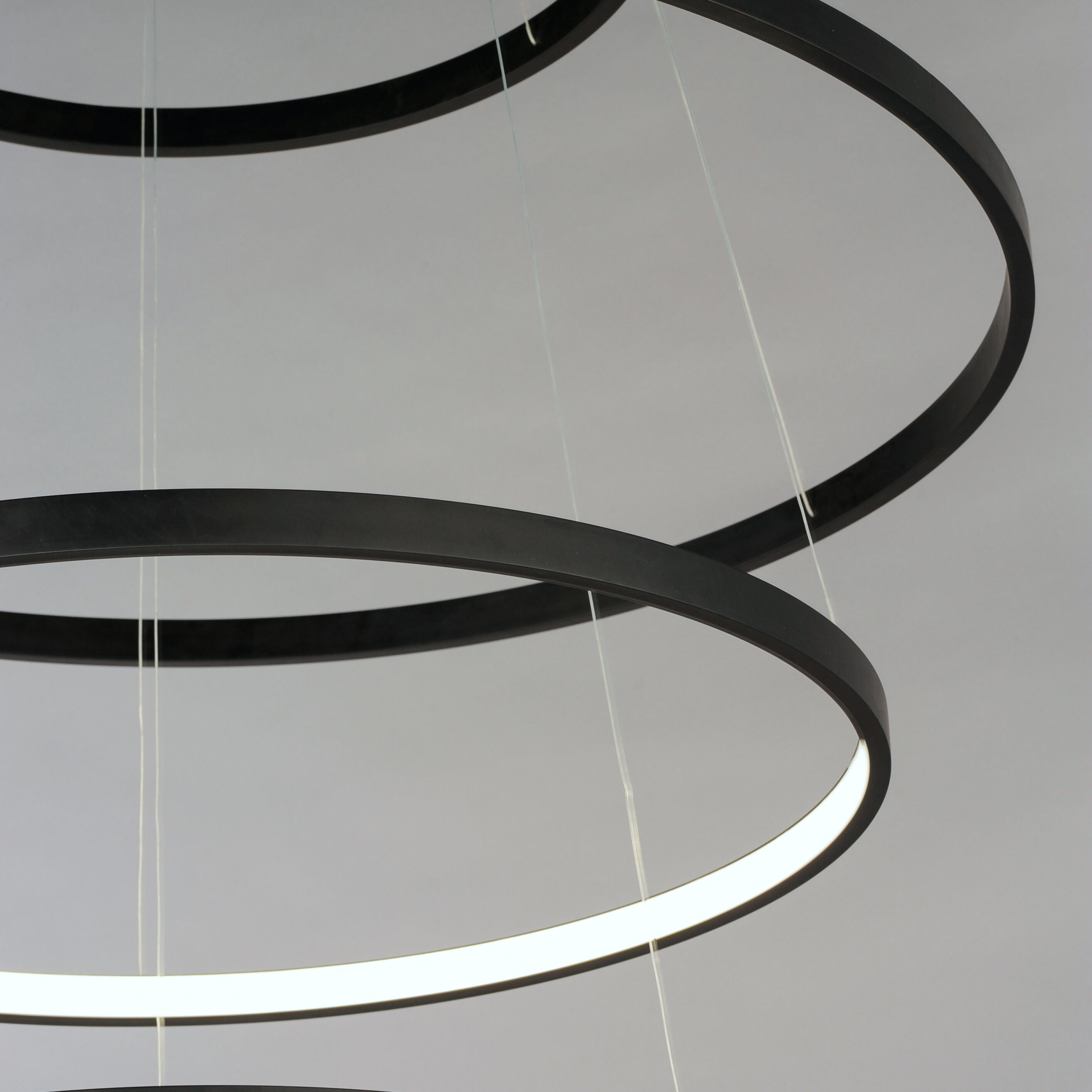 Groove LED 39.5 inch Black Single Pendant Ceiling Light